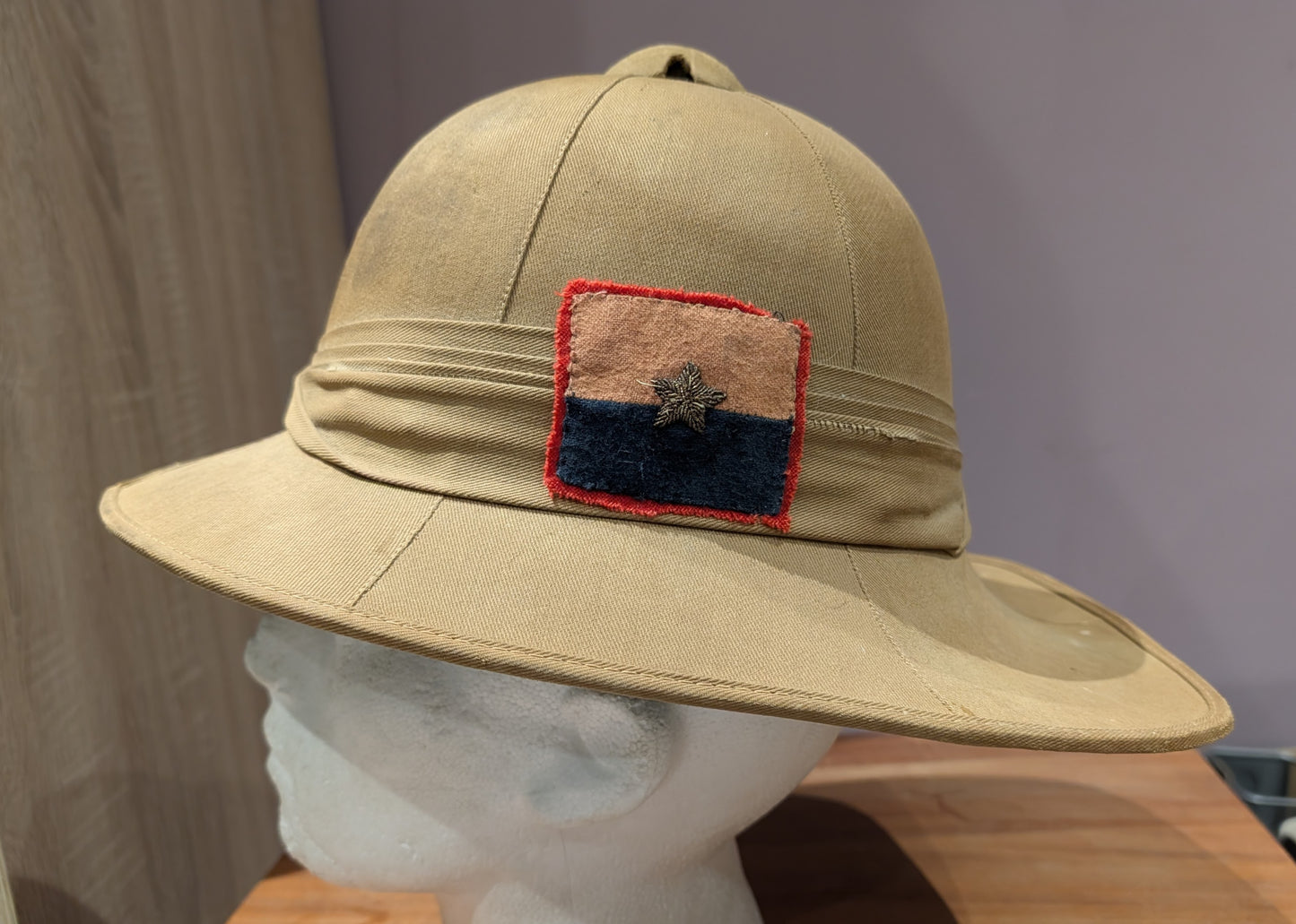 WW2 British Army Indian General Headquarters Pith Helmet Dated 1942