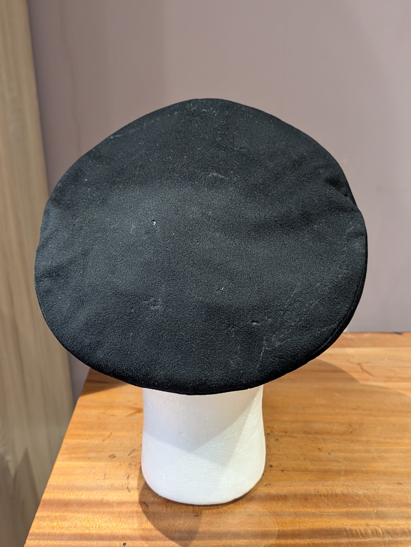 SOLD! WW2 Era Royal Navy Captain's Officer's Black Woollen Visor Cap Gieves