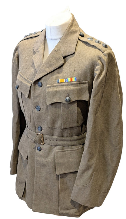 WW1 British Army Captain's Rifle Brigade Uniform Jacket Dated 1918
