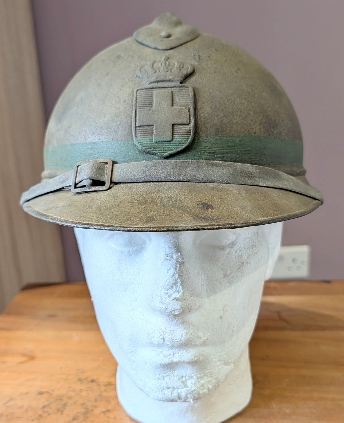 Extremely Rare WW1 Greek Army M18 ‘Adrian’ Helmet