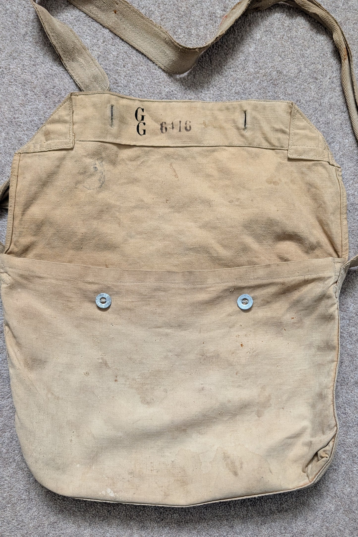 SOLD! WW1 French Army M1892 Musette bag / Haversack / Breadbag 1916 Dated