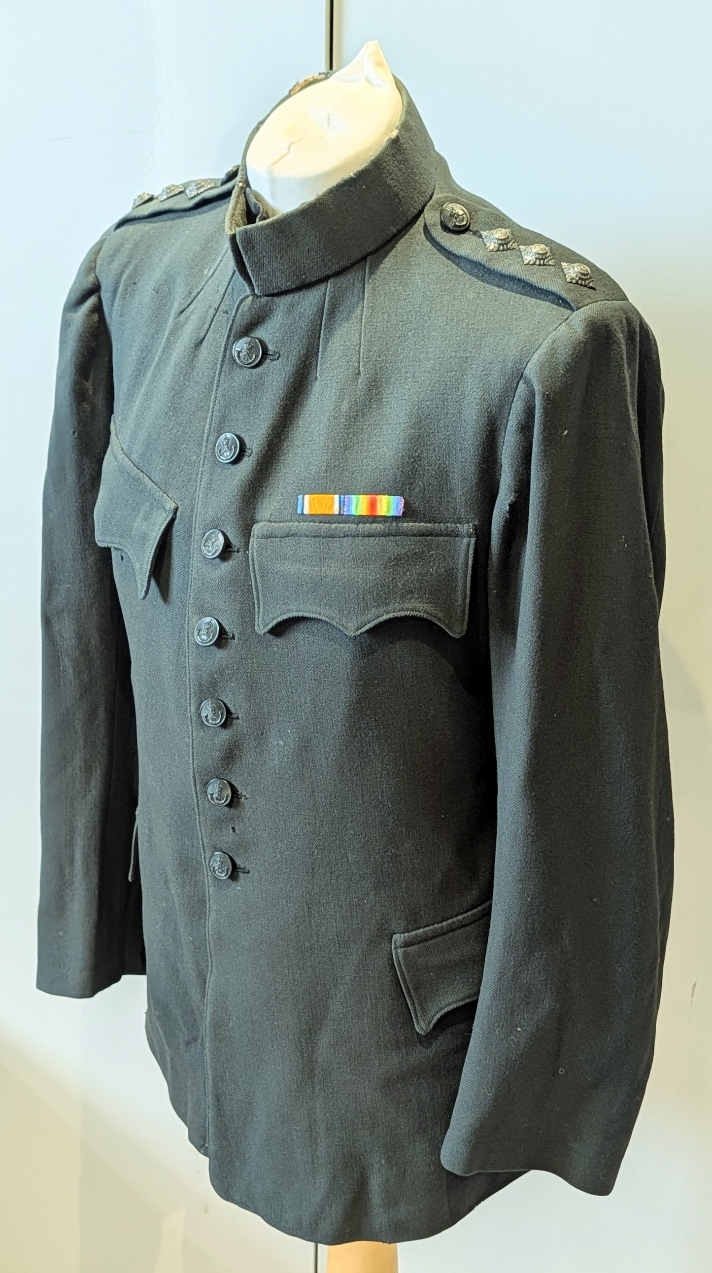 WW1 1917 Captain's Rifle Brigade No.1 Dark Green Jacket Named