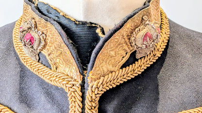 SOLD! Beautiful Victorian 11th Hussars Full Dress Frogged Jacket & Crossbelt 1870-80 Zulu War period