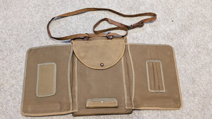 SOLD! WW1 BRITISH ARMY OFFICERS MAP CASE WITH LEATHER CARRY STRAP NAMED TO MILITARY CROSS WINNER C P GARRARD