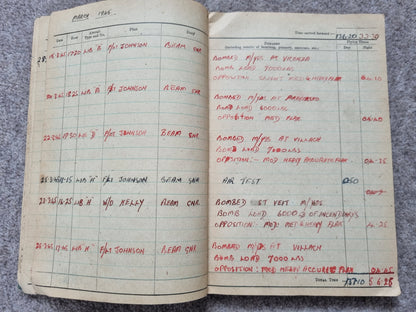 WW2 RAF Flying Suit, Helmet, Flying Log Book, Medals Set - F G CROFT