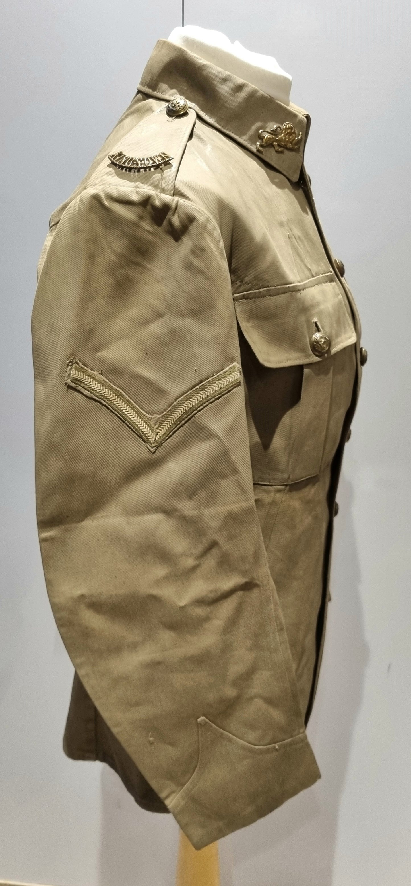 SOLD! WW2 Tropical KD Uniform collection with Jacket Trousers Badges Dog Tags Papers KORL - George Butterworth