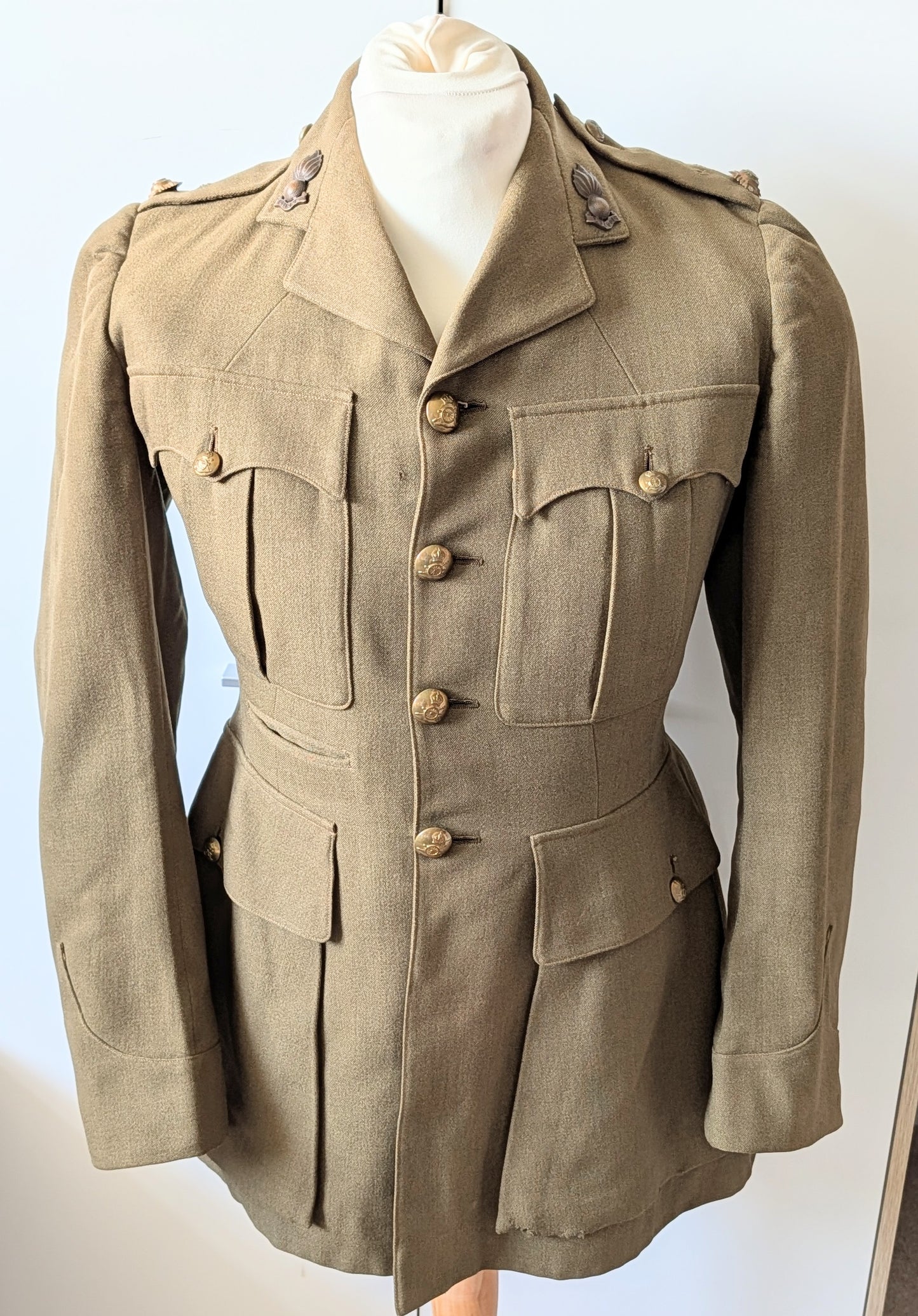 WW2 1939 British Army Royal Artillery 2nd Lieutenant Jacket Named