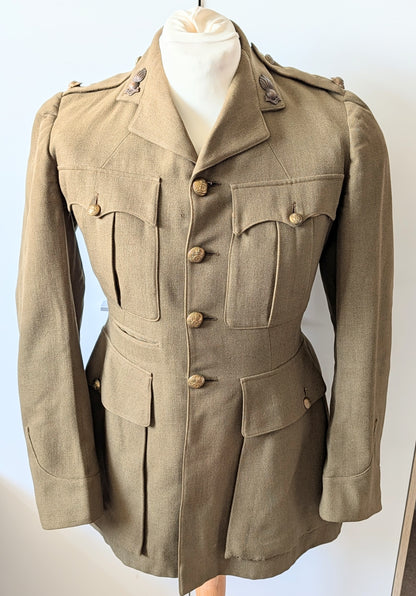 WW2 1939 British Army Royal Artillery 2nd Lieutenant Jacket Named