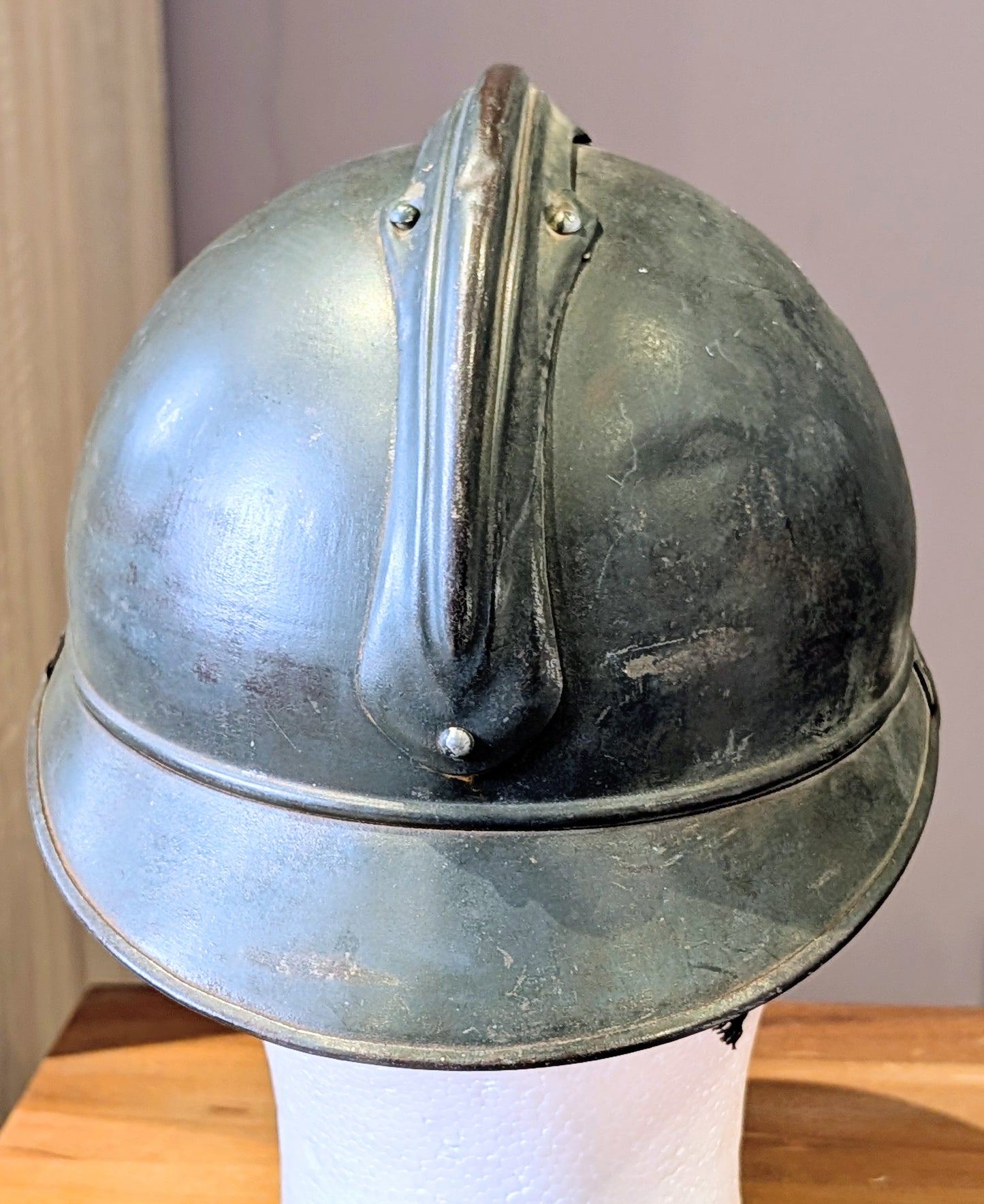 WW1 French Infantry M15 ‘Adrian’ Helmet With Veterans Plate