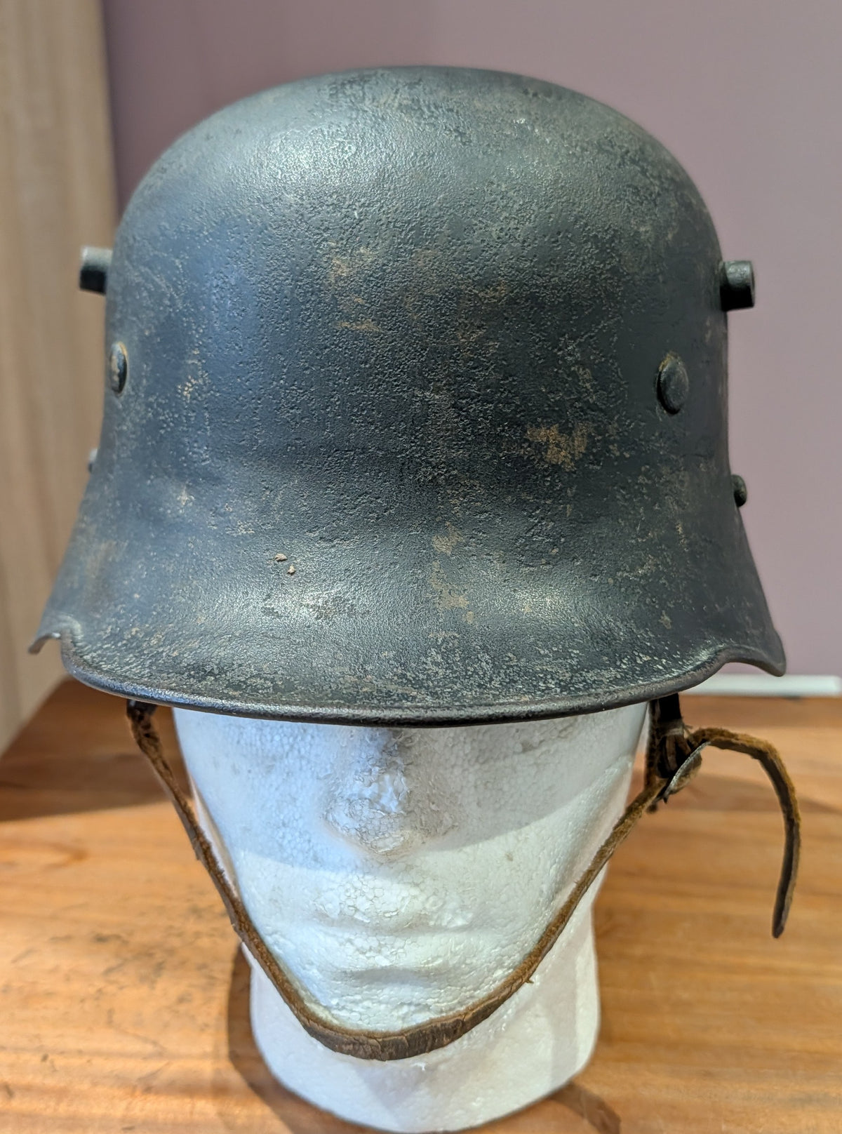 1930s German Army Wehrmacht Transitional Helmet With Decal Remnant