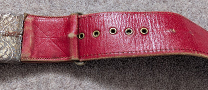 Victorian British Army Officers Leather Belt & Buckle