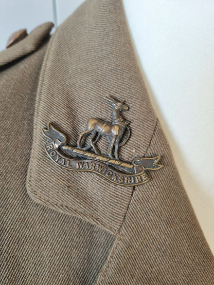 WW1 British Army Lieutenant Uniform Jacket Royal Warwickshire Regiment & Sam Browne