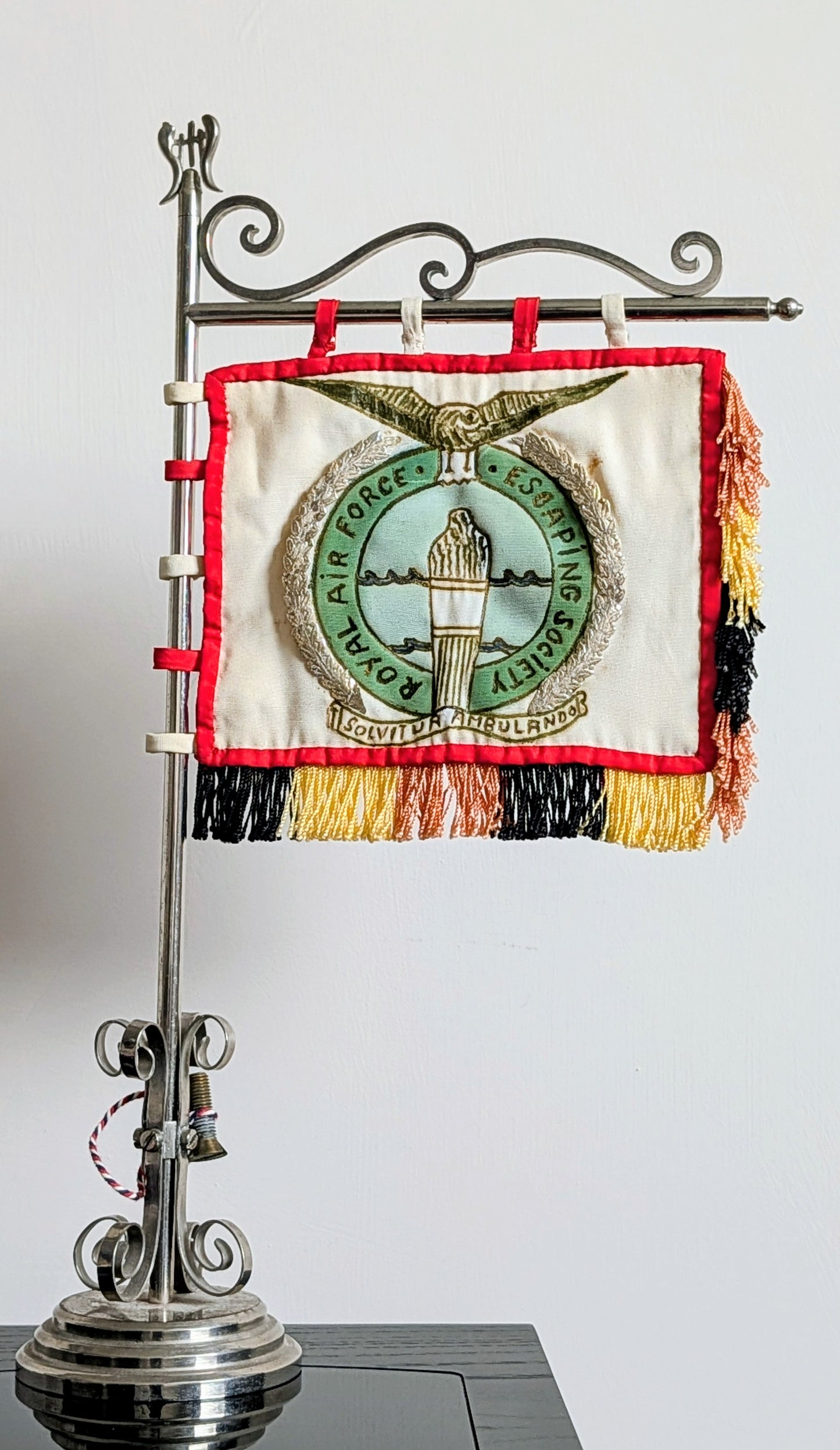 Handmade Royal Air Force RAF Escaping Society Desk Flag