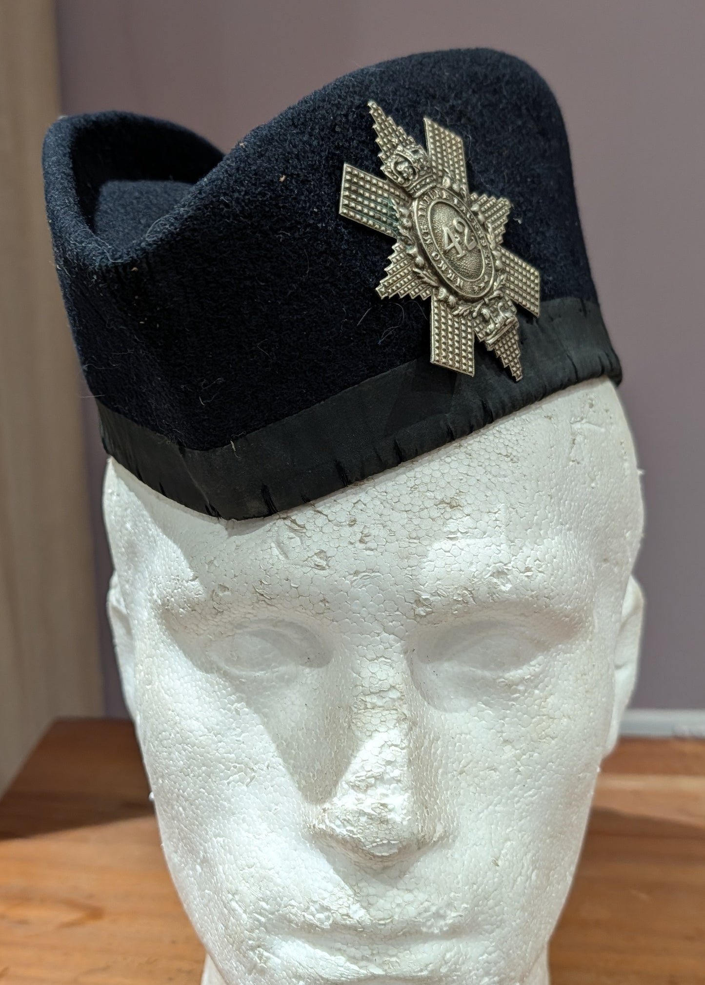 Rare Victorian British Army 42nd Regiment Of Foot Glengarry Cap