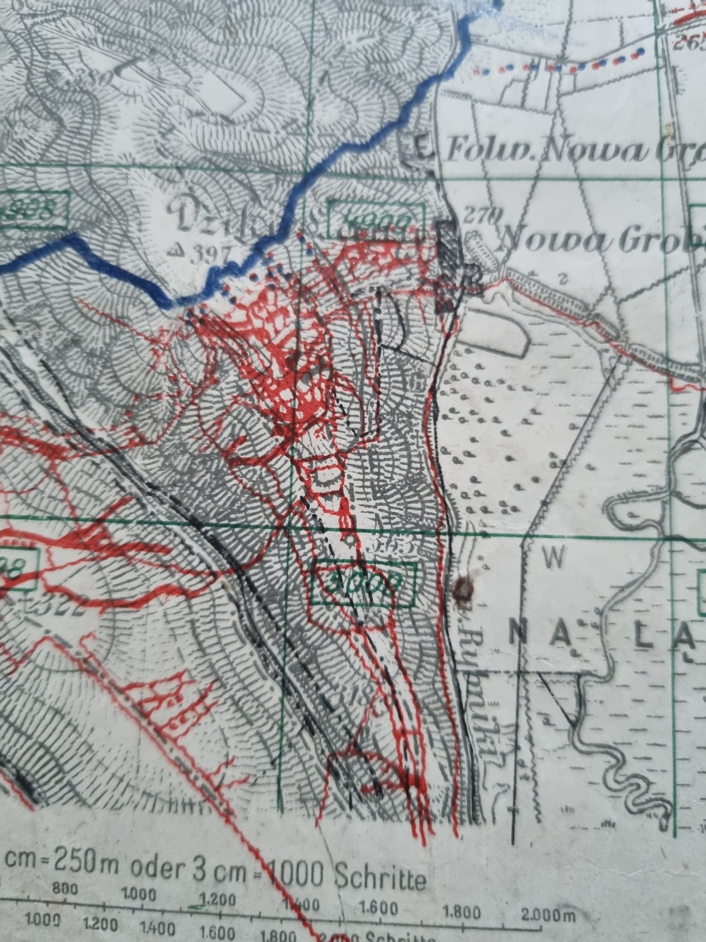 WW1 German Army Trench Map BRZEZANY area Ukraine 8th Feb 1917