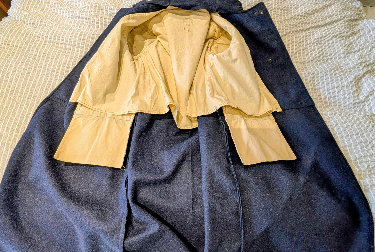 WW2 1940 Dated French Army Infantry Dark Blue Greatcoat Unissued
