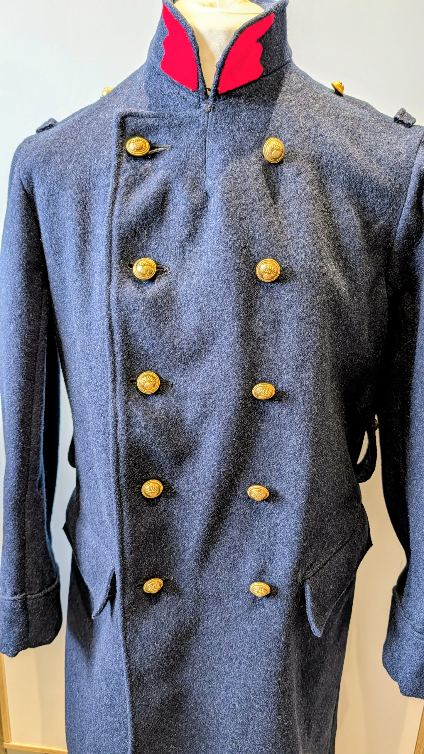 WW2 1940 Dated French Army Infantry Dark Blue Greatcoat Unissued