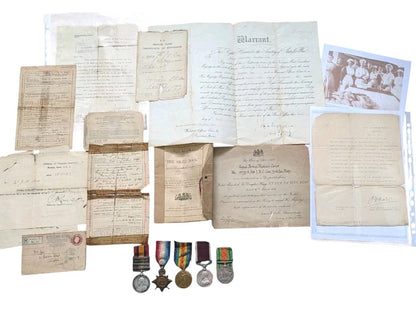 Boer War, WW1 & WW2 Medal Quintet & Service Papers QMS JAMES ALEXANDER COX RAMC Cook MID