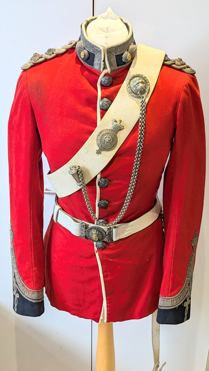 Victorian 1st Volunteer Battalion Royal Fusiliers Scarlet Jacket, Belt & Crossbelt Named to H R B Hickman