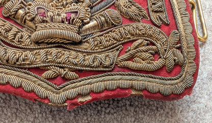 Lovely Victorian 15th King's Hussars Bullion Wire Crossbelt Pouch 1855-1880