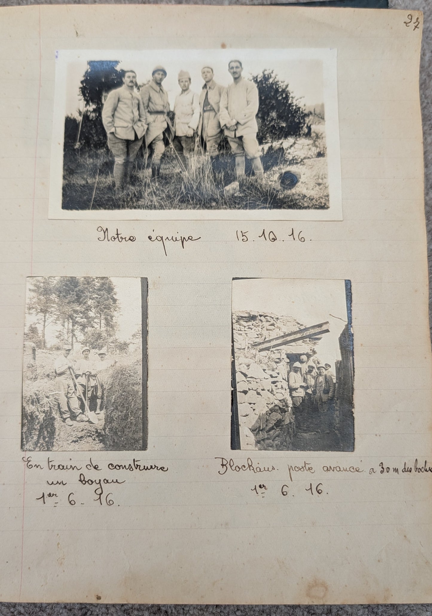 Unique WW1 French Army & Air Force Photo Album, Service Documents and Field Post Set to a Front Line Medic & Then Combat Pilot