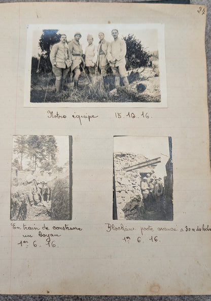 Unique WW1 French Army & Air Force Photo Album, Service Documents and Field Post Set to a Front Line Medic & Then Combat Pilot