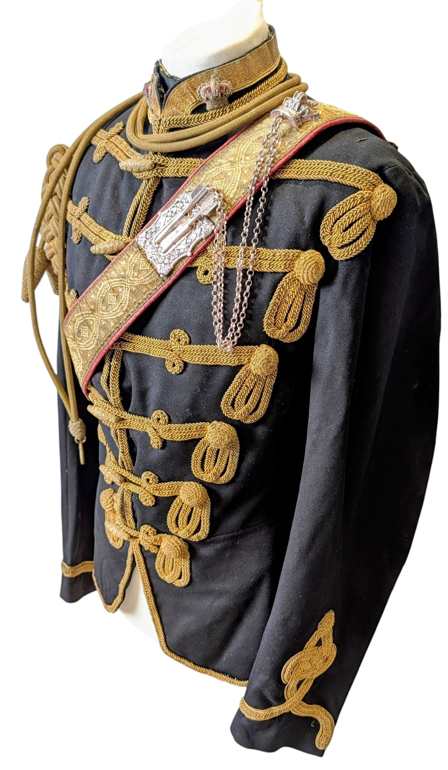 SOLD! Beautiful Victorian 11th Hussars Full Dress Frogged Jacket & Crossbelt 1870-80 Zulu War period