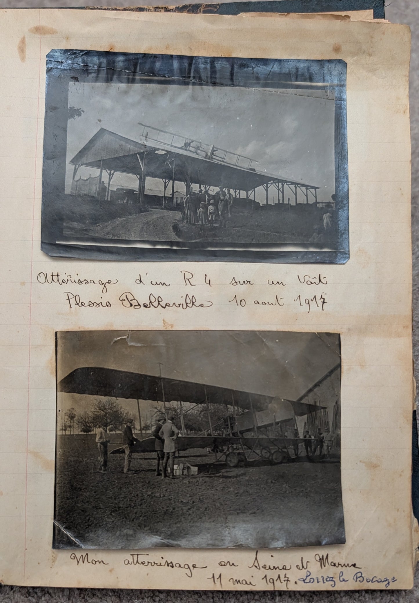 Unique WW1 French Army & Air Force Photo Album, Service Documents and Field Post Set to a Front Line Medic & Then Combat Pilot