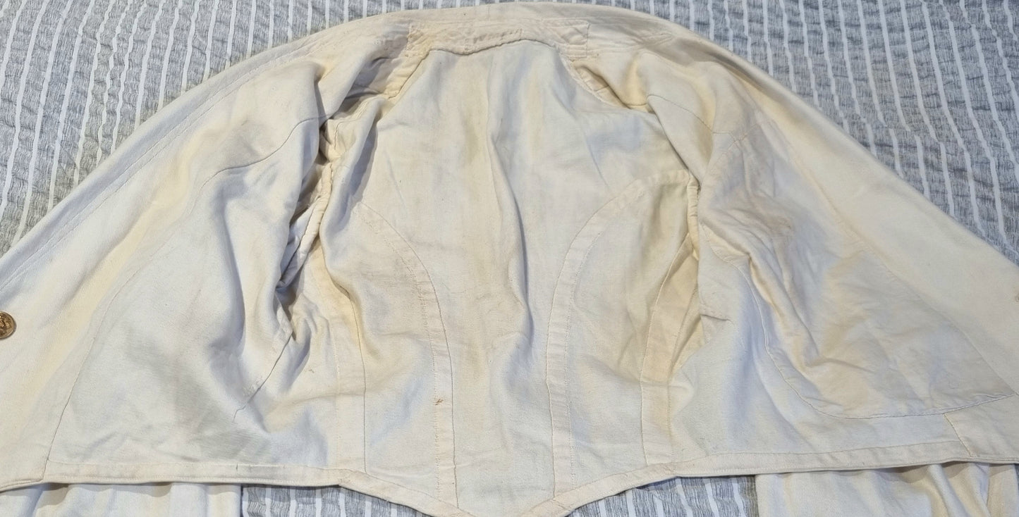 Victorian Boer War Era HLI Captain's White Cotton Mess Dress Jacket