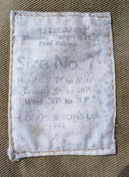 WW2 British Army 1940 Pattern Royal Engineers Scottish Command Battledress Jacket dated 1942