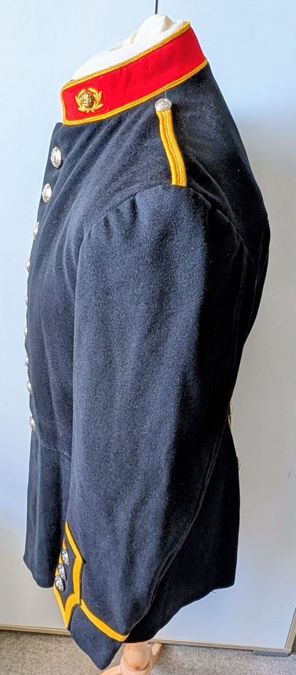 Vintage Royal Marines Tunic Bandsman RM Band Jacket Yellow Braid 1980s