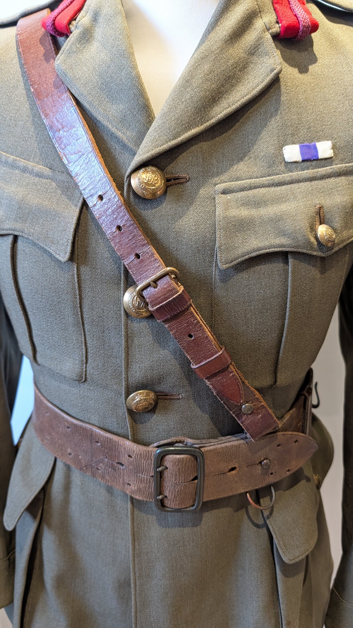 WW1 British Staff Officer Cap, Jacket & Sam Browne W B Robertson MC 1917