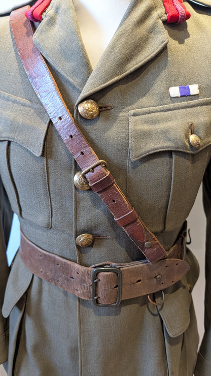 WW1 British Staff Officer Cap, Jacket & Sam Browne W B Robertson MC 1917