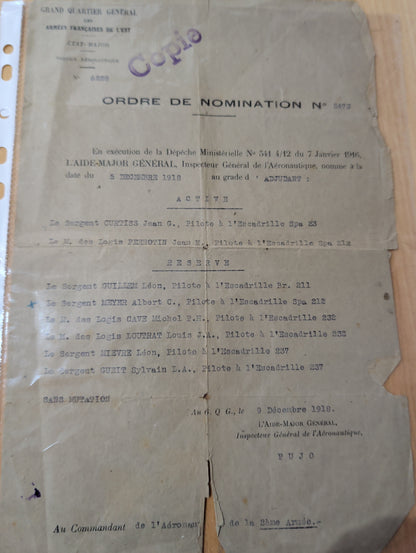 Unique WW1 French Army & Air Force Photo Album, Service Documents and Field Post Set to a Front Line Medic & Then Combat Pilot
