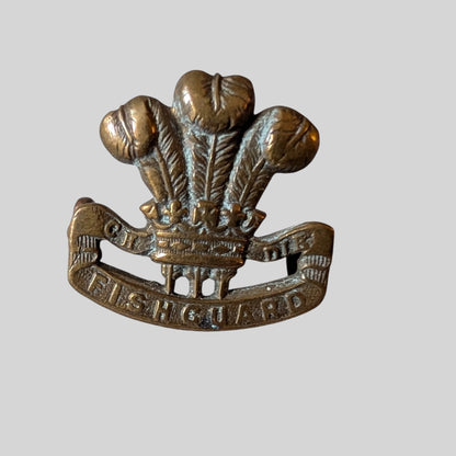 SOLD! Pembrokeshire Yeomanry Brass Economy Collar Badge