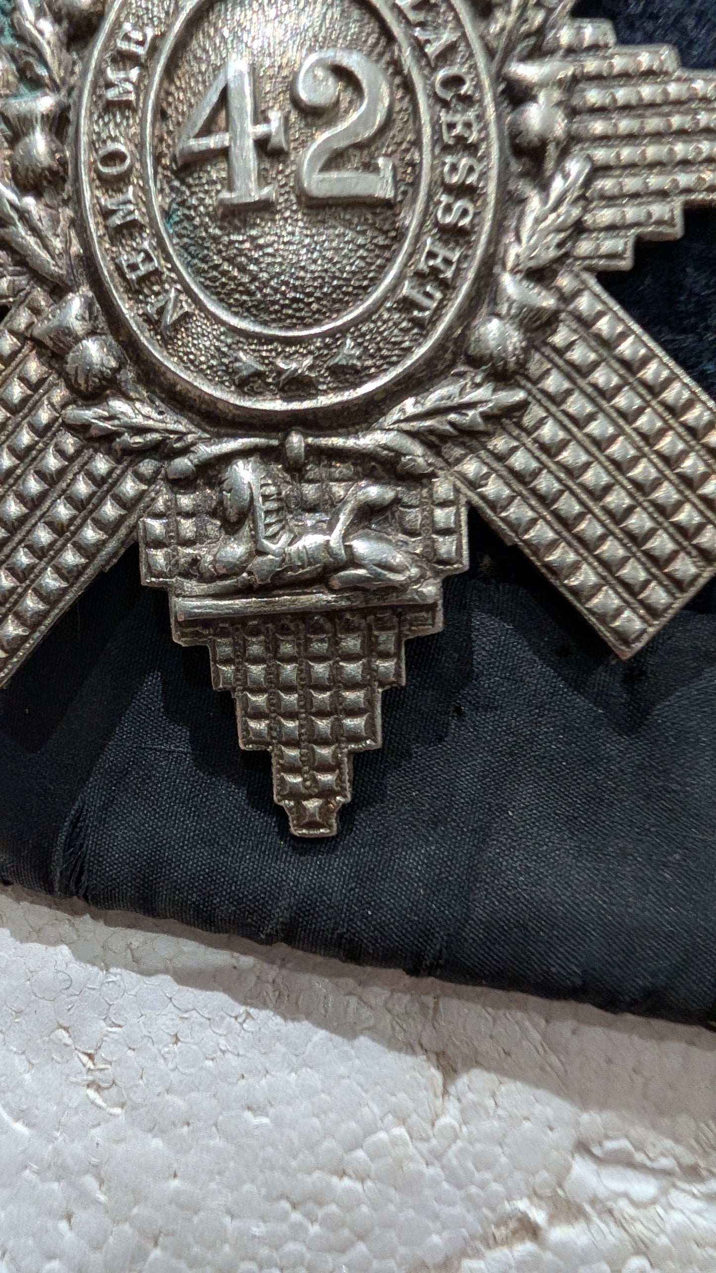 Rare Victorian British Army 42nd Regiment Of Foot Glengarry Cap