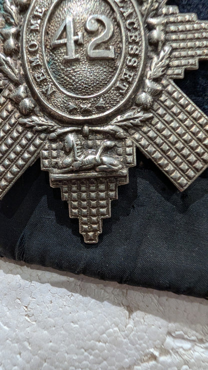 Rare Victorian British Army 42nd Regiment Of Foot Glengarry Cap