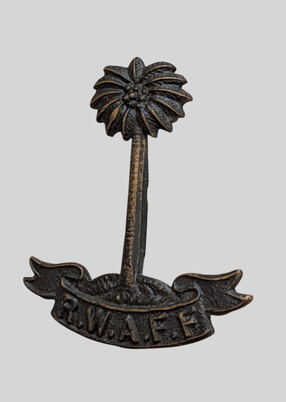 Royal West Africa Frontier Force Officer's Bronzed Collar Badge Pair