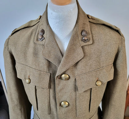 WW1 British Army 2nd Lieutenant Cuff Rank Uniform Jacket Royal Field Artillery (Made from Original Parts)