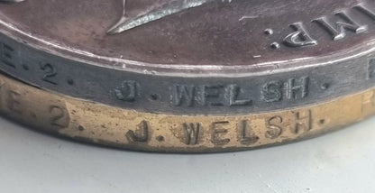 SOLD! WW1 British Medal Duo Private J Welsh Royal Air Force RAF