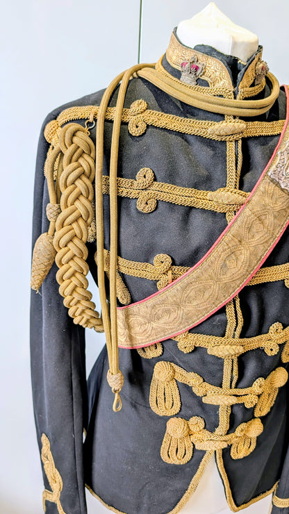SOLD! Beautiful Victorian 11th Hussars Full Dress Frogged Jacket & Crossbelt 1870-80 Zulu War period