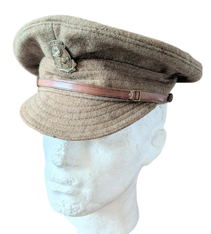SOLD! WW1 British Army Wool Kent Volunteer Force Floppy Trench Cap Dated 1918