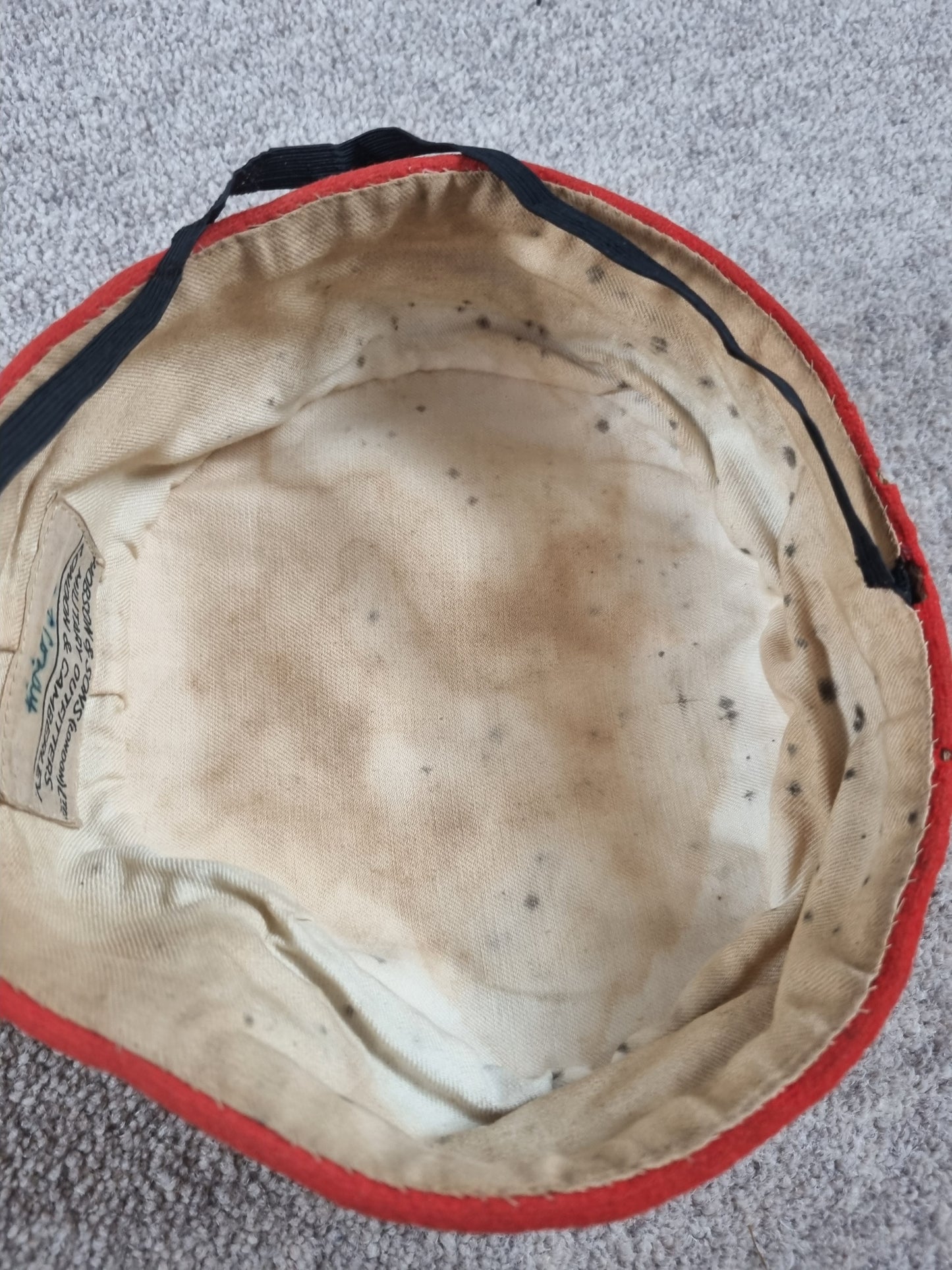 Early 20th Century British Army Sandhurst Military Academy Pill Box, With Chinstrap