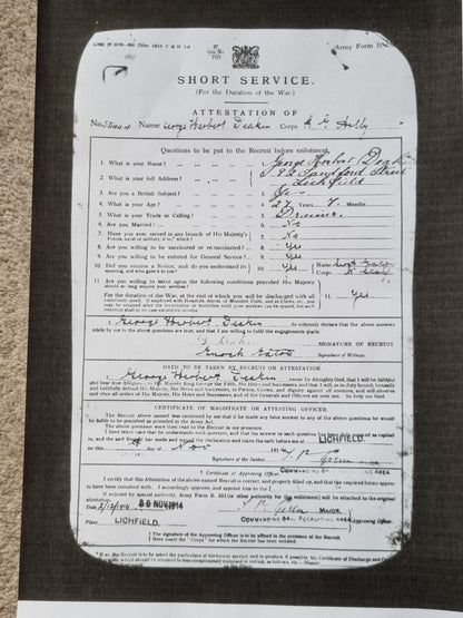 SOLD! WW1 British Medal Trio to George Deakin, 355 Siege Battery, Royal Garrison Artillery, Demoted at Own Request