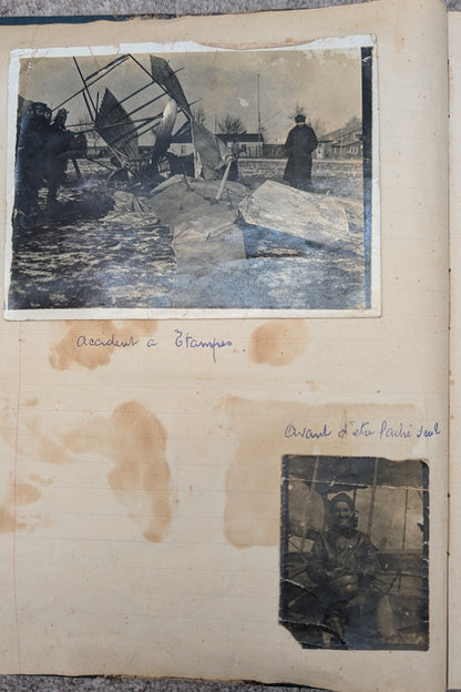 Unique WW1 French Army & Air Force Photo Album, Service Documents and Field Post Set to a Front Line Medic & Then Combat Pilot