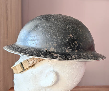 SOLD! Early WW2 Black Brodie Helmet Dated 1939