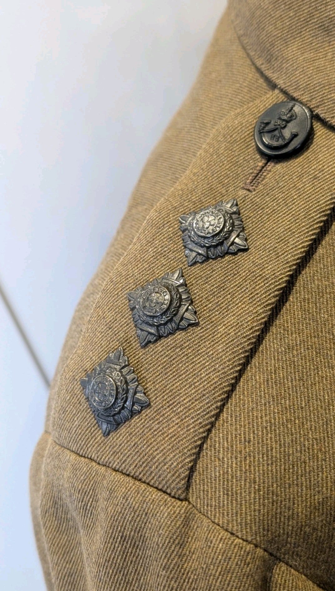 WW1 British Army Captain's Rifle Brigade Uniform Jacket Dated 1918