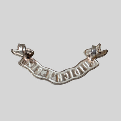 Rare EIIR Queen's Own Highlanders Officers Silver Cap Badge 1961-94