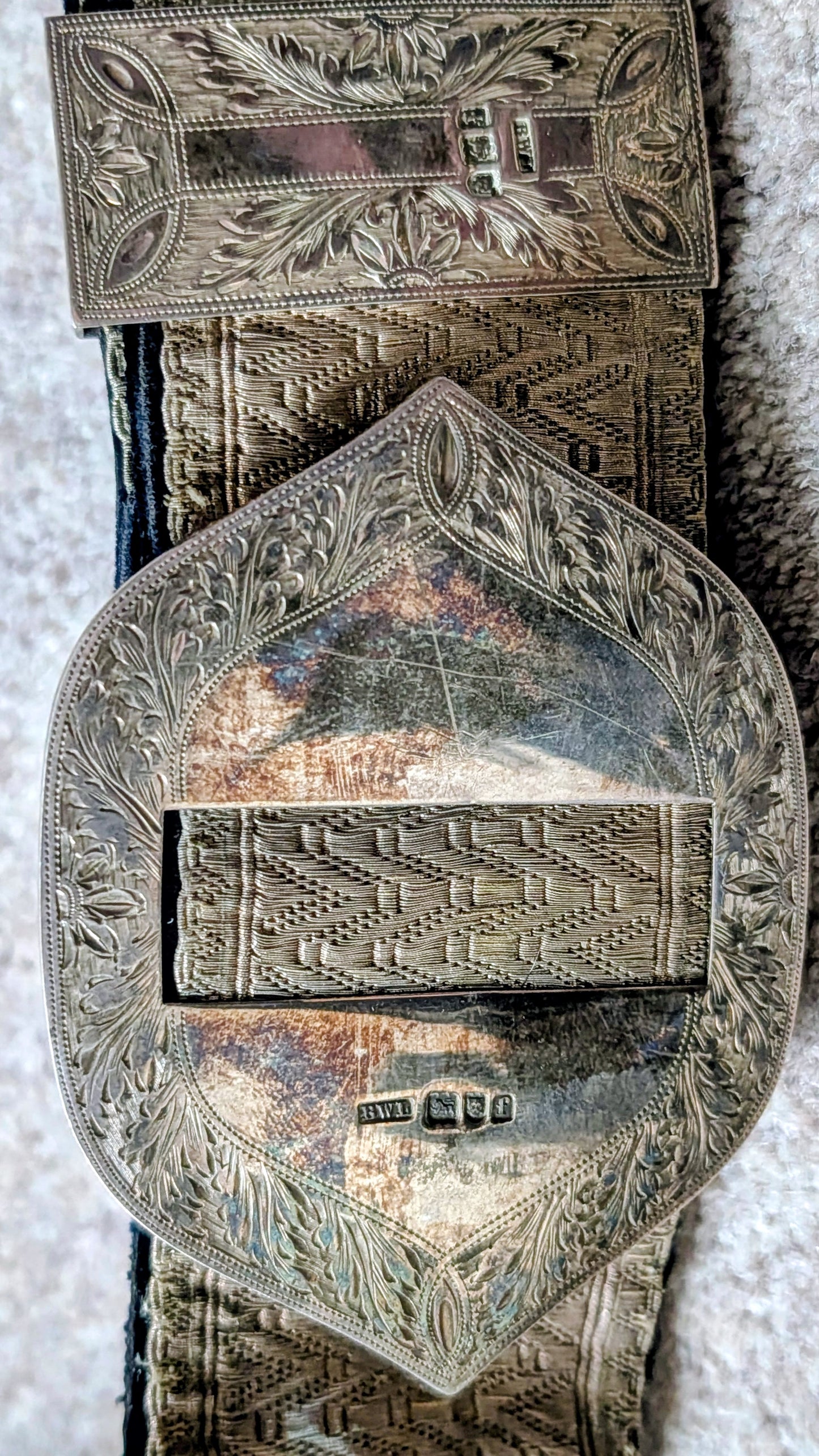 SOLD! Beautiful Edwardian Montgomeryshire Yeomanry CrossBelt & Pouch & Cover - Solid Silver Fittings