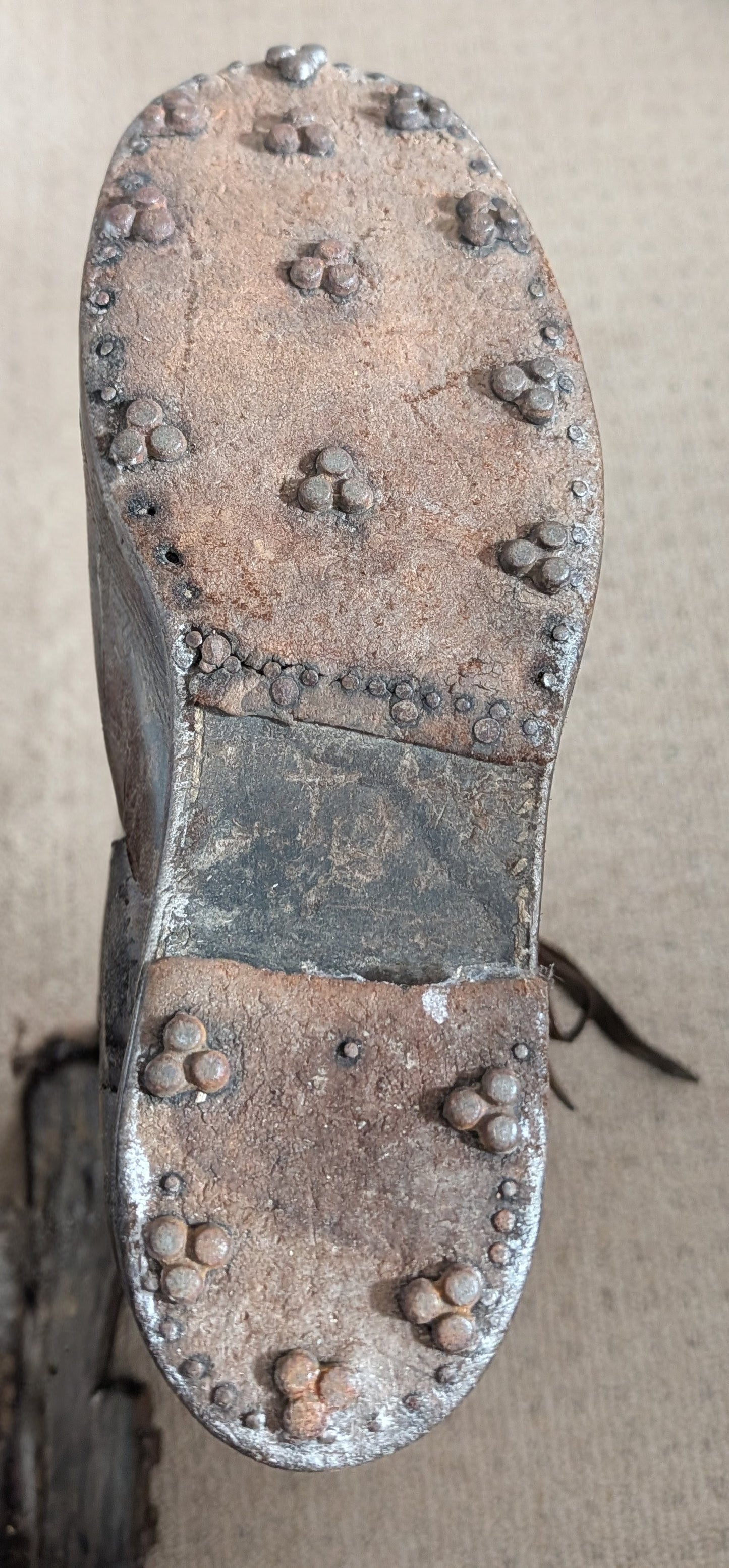 WW1 British officer's  Private Purchase Leather Hobnailed Trench Boots